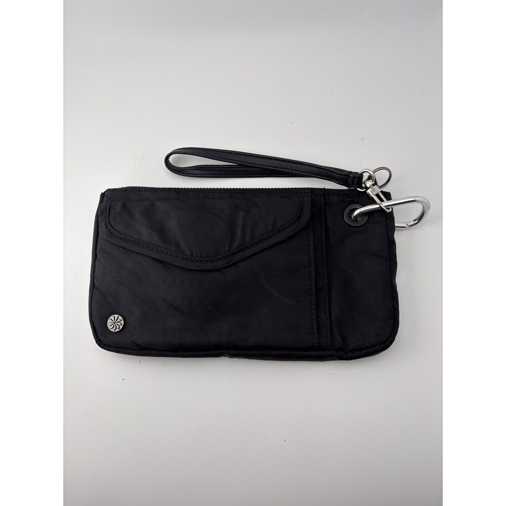 Athleta Womens Coffee Run Black Card Slots Passport Clutch Wristlet Wallet